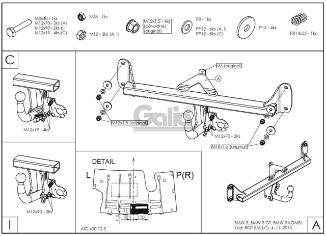 Фаркоп швидкознімний BMW 1 Series F20, F21 2011-2019 #8