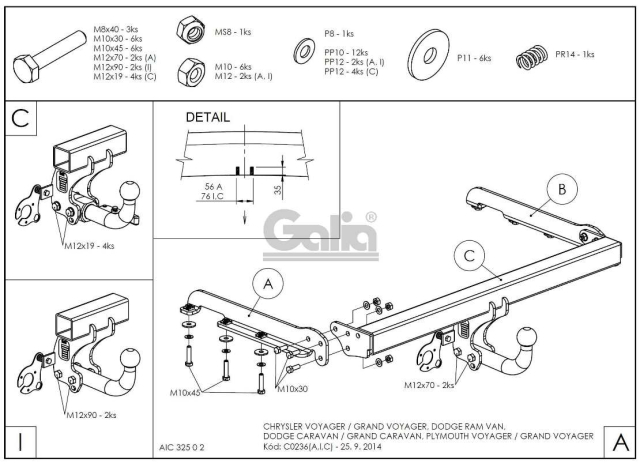 Фаркоп швидкознімний Chrysler Voyager 2001-2008 #6