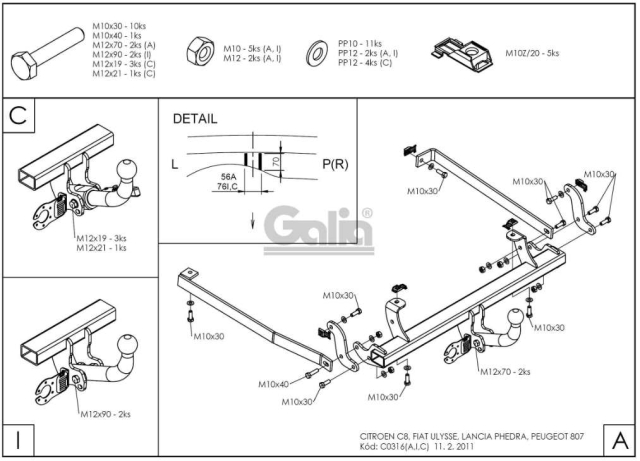 Фаркоп знімний Fiat Ulysse 2002-2010 #7