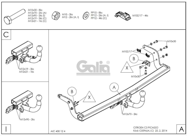 Фаркоп швидкознімний Citroen C3 Picasso 2009-2017 #10