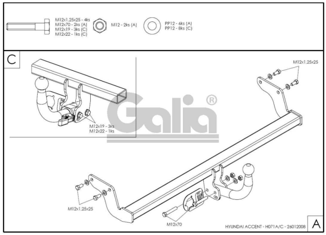 Фаркоп швидкознімний Hyundai Accent 2006-2010 #4