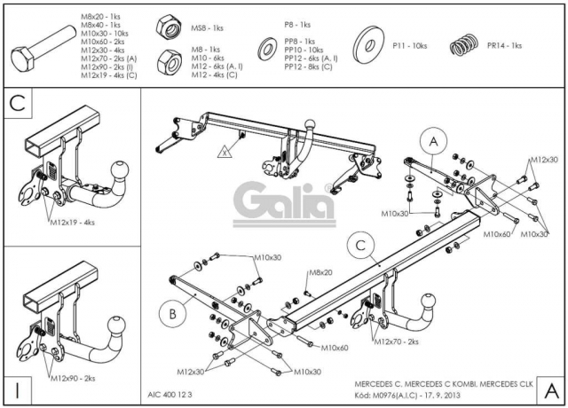 Фаркоп швидкознімний Mercedes C-Class W203 2000-2007 (седан) #5