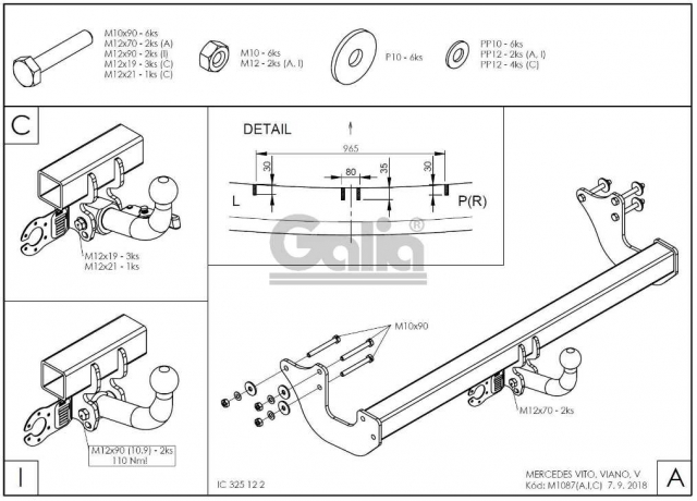 Фаркоп знімний Mercedes Vito W639 2003-2014 #4
