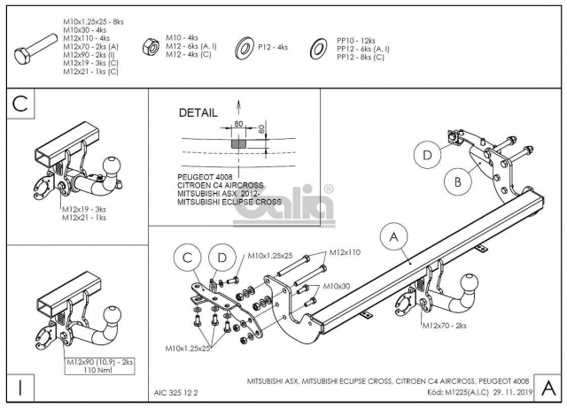 Фаркоп швидкознімний Citroen C4 Aircross 2012-2017 #12