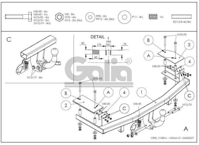Фаркоп знімний Opel Corsa C 2000-2006 #2