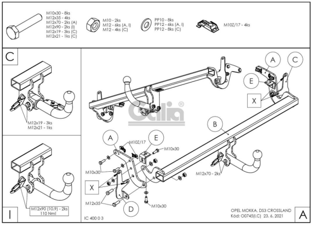 Фаркоп знімний Opel Mokka B 2020- #1