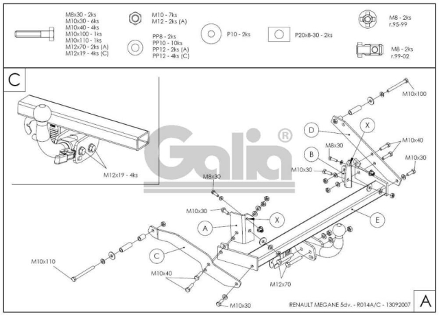 Фаркоп знімний Renault Megane 1995-2003 (хетчбек) #6