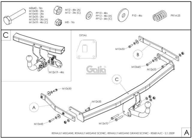 Фаркоп знімний Renault Grand Scenic 2004-2009 #6