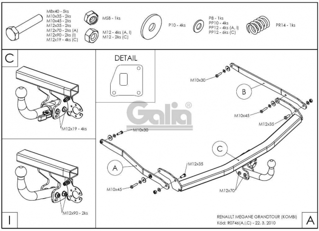 Фаркоп знімний Renault Megane 2008-2016 (седан) #9