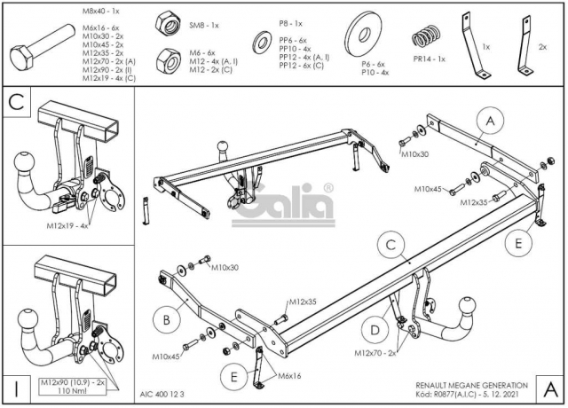 Фаркоп знімний Renault Scenic 2009-2016 #6