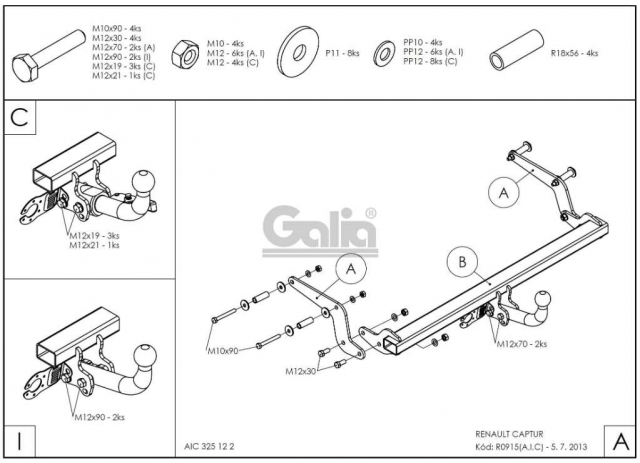 Фаркоп швидкознімний Renault Captur 2013-2019 #15