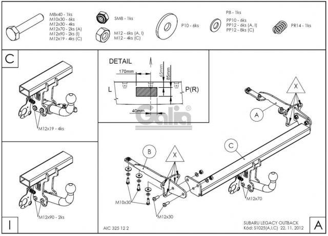 Фаркоп швидкознімний Subaru Outback 2009-2014 #10