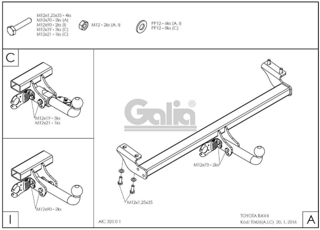 Фаркоп знімний Toyota RAV4 2000-2005 #2