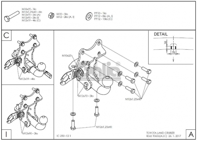 Фаркоп знімний Lexus GX 460 2009- #11