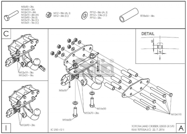 Фаркоп швидкознімний Lexus LX 570 2008- #8